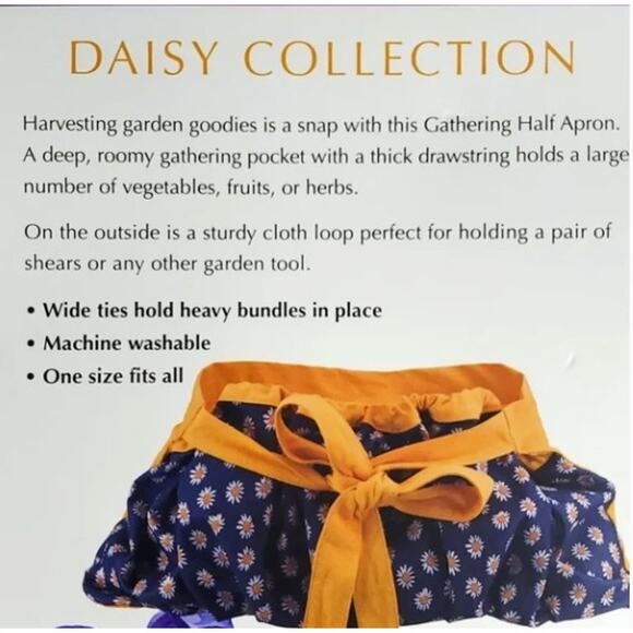 Lilac & Vine Daisy Print 1/2 Apron and Mini Tool Bag - Picture 8 of 13